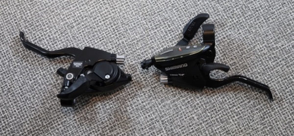 3 x 7 speed Shimano ST-EF510 trigger shifter/V-brake disc lever set 22.2