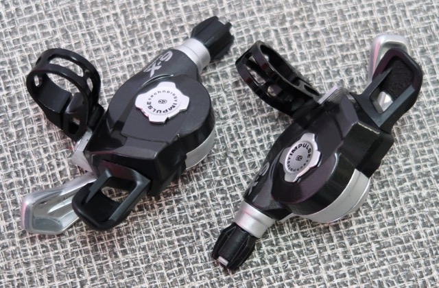 3 x 9 speed Sram X-9 trigger shifter set 22.2