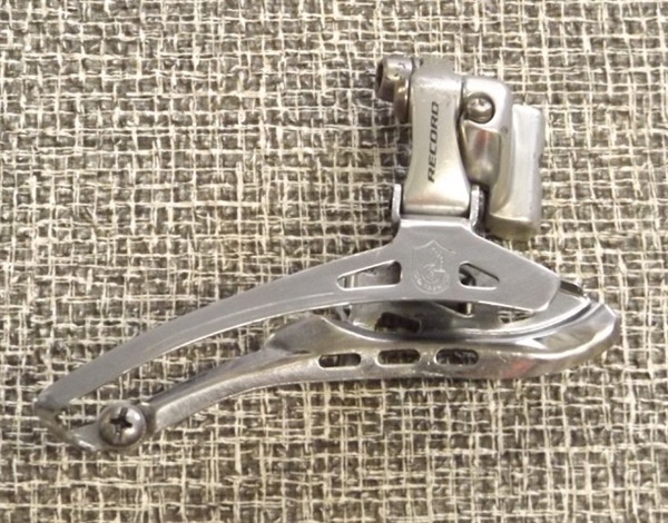 10 speed Campagnolo Record double front derailleur braze-on bottom pull