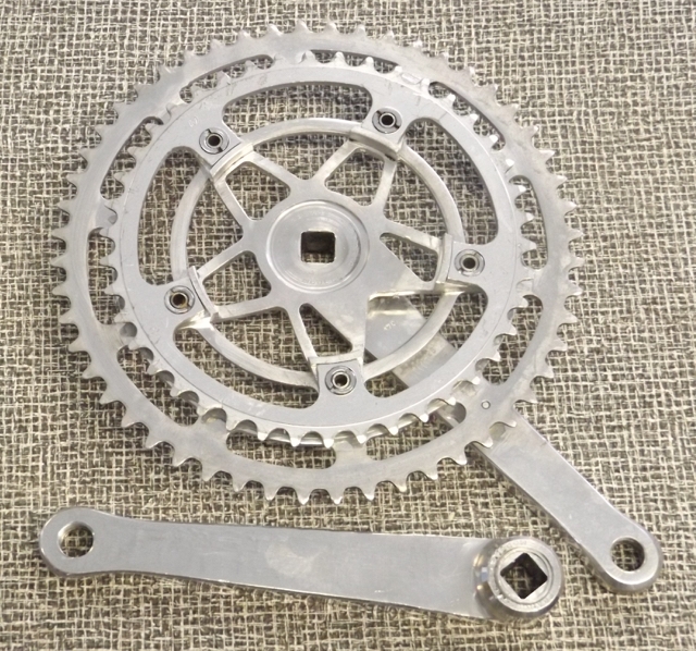 ヴィンテージSTRONG LIGHT 170mm 52-42 BSCスレッド STRONGLIGHT triple crankset vintage 52/42/32 teeth 170mm