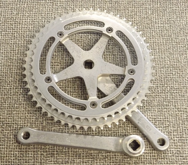 Vintage Sugino Mighty Compe Crankset 171mm 54/48 Nice
