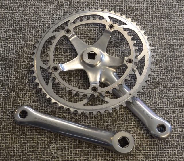 170mm x 135 bcd x 53/39 Campagnolo Chorus double crankset ISO