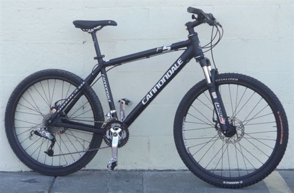 18.5" CANNONDALE F5 Aluminum Suspension Disc USA Mountain Bike ~5'7"-5'10"