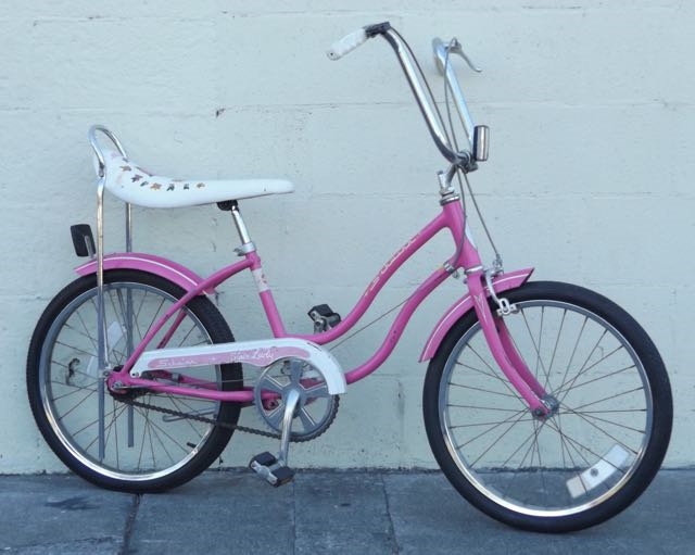 vintage pink schwinn bike