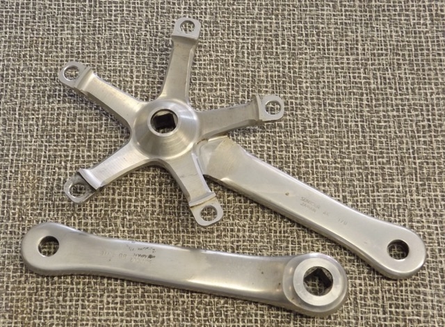 170mm x 144 bcd Suntour Superbe Pro double crank arms JIS