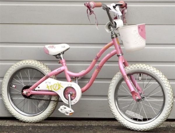 16" Wheel TREK Mystic Single Speed Coaster Brake Kids Bike with Basket