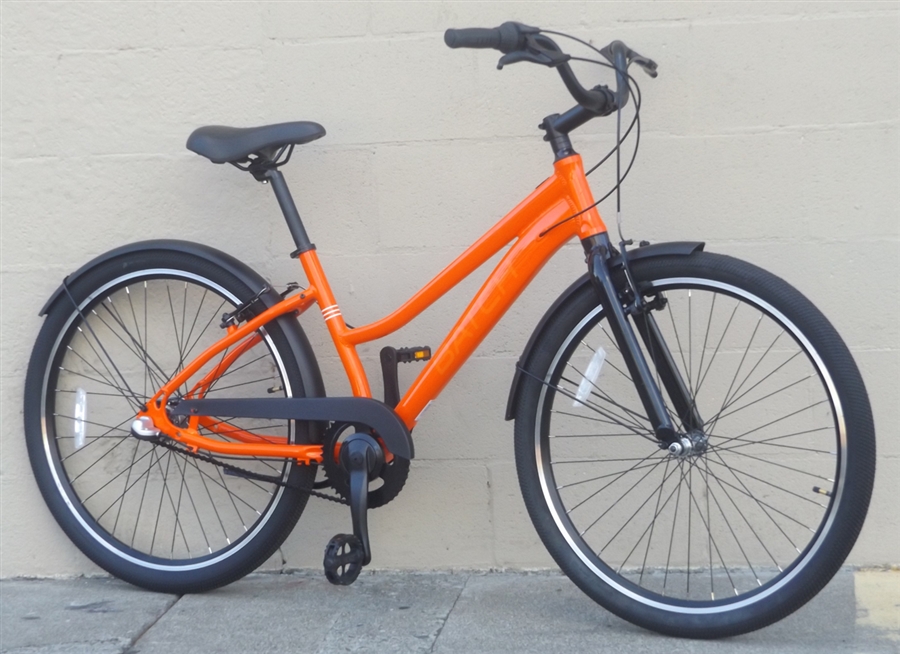 orange women's cruiser bike