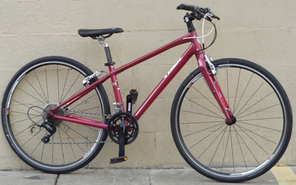 15" TREK FX 7.5 Cranberry 2015 Aluminum Carbon Hybrid Bike ~5'2"-5'5"