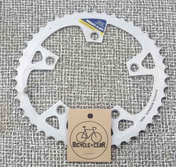 46t x 110 bcd Shimano Biopace aluminum chainring