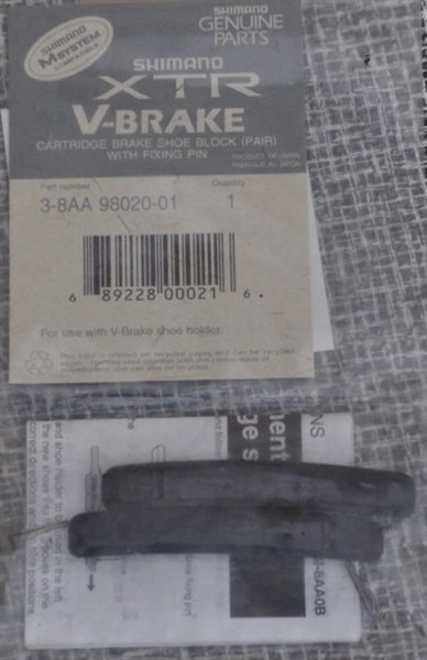Shimano XTR V-brake cartridge brake show block new